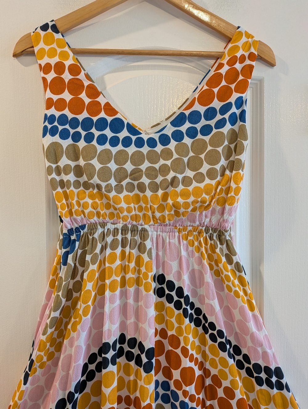 Anthropologie The Odells Dot-Printed Maxi Dress Polka Dot Maximalism Size XSP - Picture 12 of 16